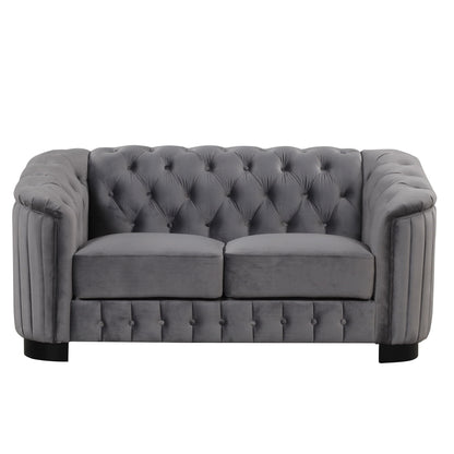 Upholstered Loveseat Sofa With Thick Removable Seat Cushion Hearth and Haven