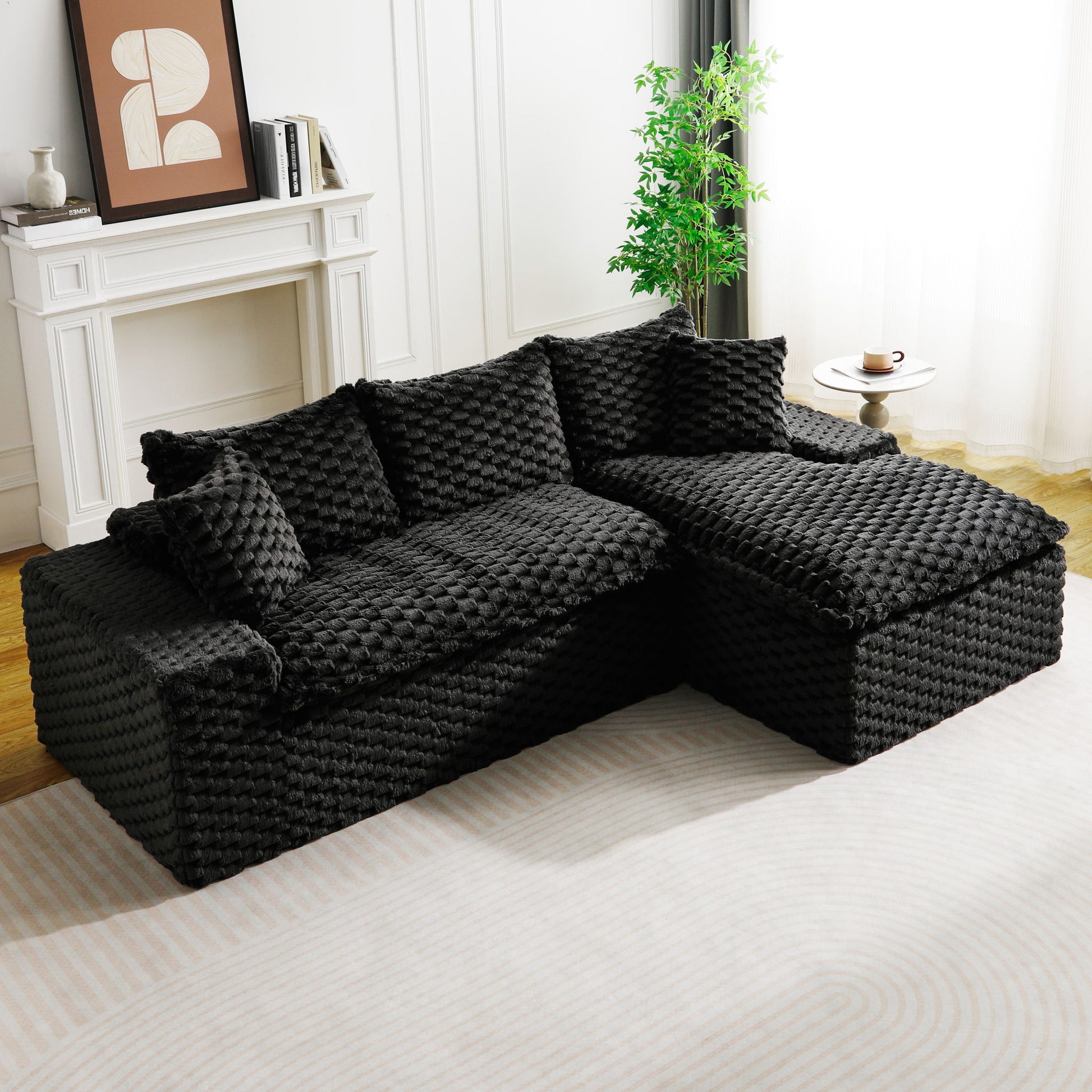 Modular Sofa, Convertible Twin Seat With Chaise Lounge Home Essentials