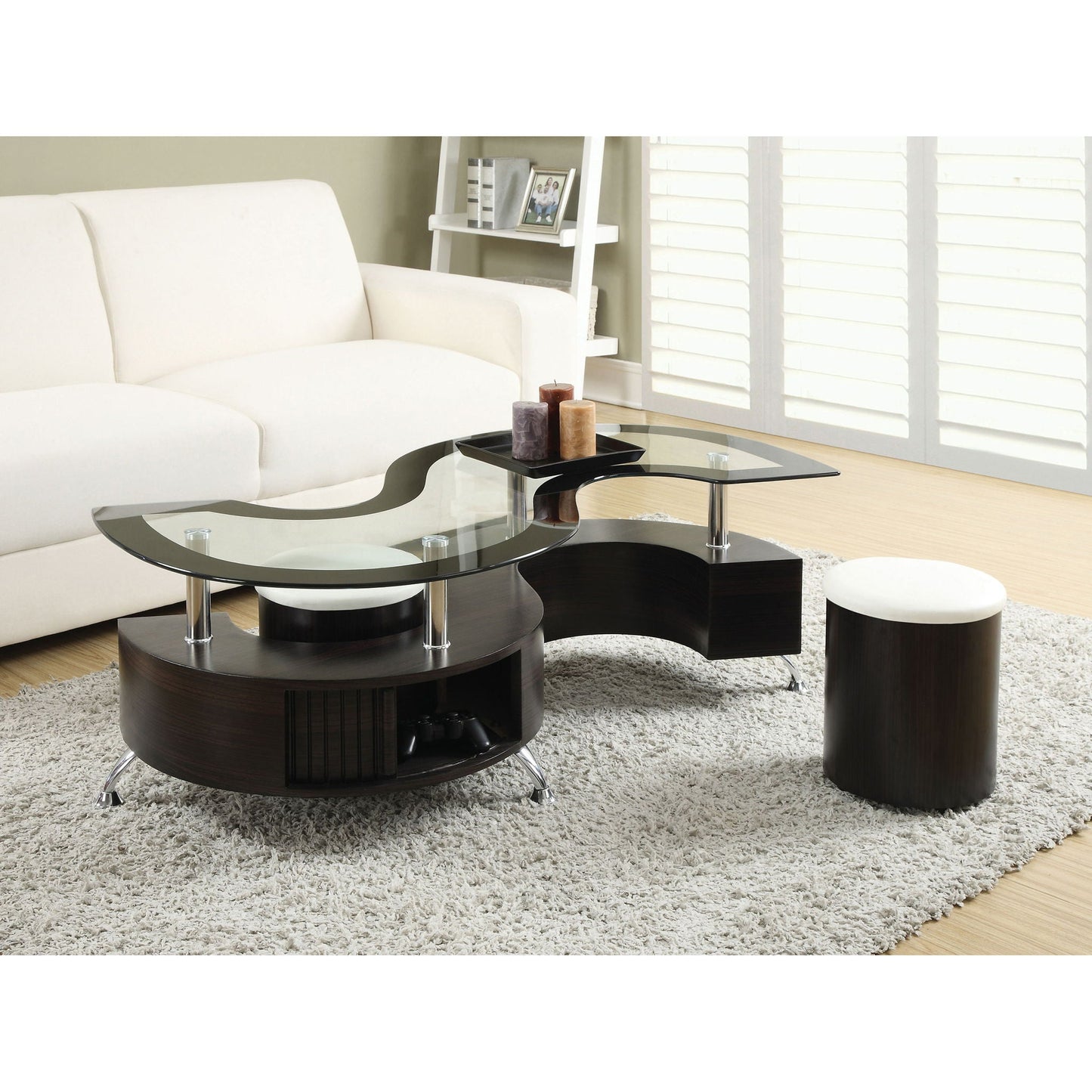 Marley - 3 Piece Coffee Table And Stools Set Furniture Max