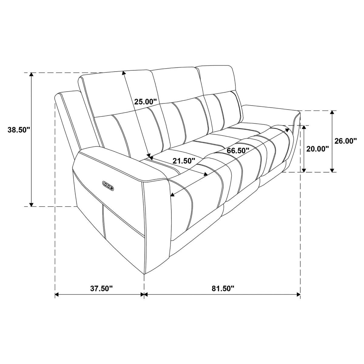 Patrick - Power Reclining Sofa Set Furniture Max
