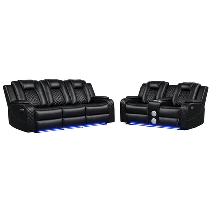 Benz - LED & Power Recliner With Adjustable Headrests And Ambient LED Lighting Matrix Furniture Group