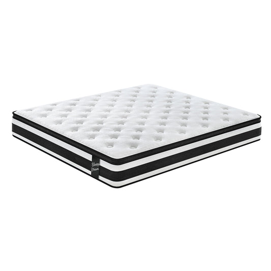 12" Breathable Hybrid Mattress, Memory Foam, Individual Pocket Springs