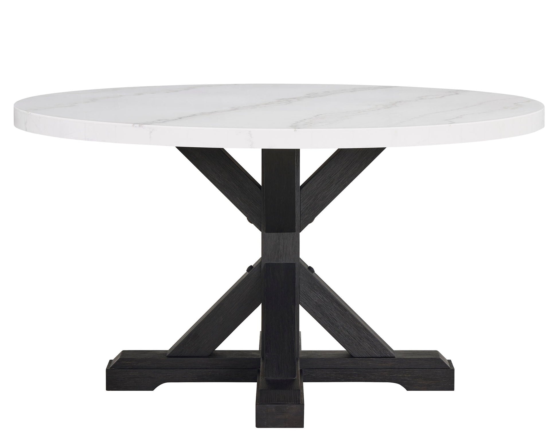 Varley - Genuine Marble Table - White & Charcoal Crown Mark