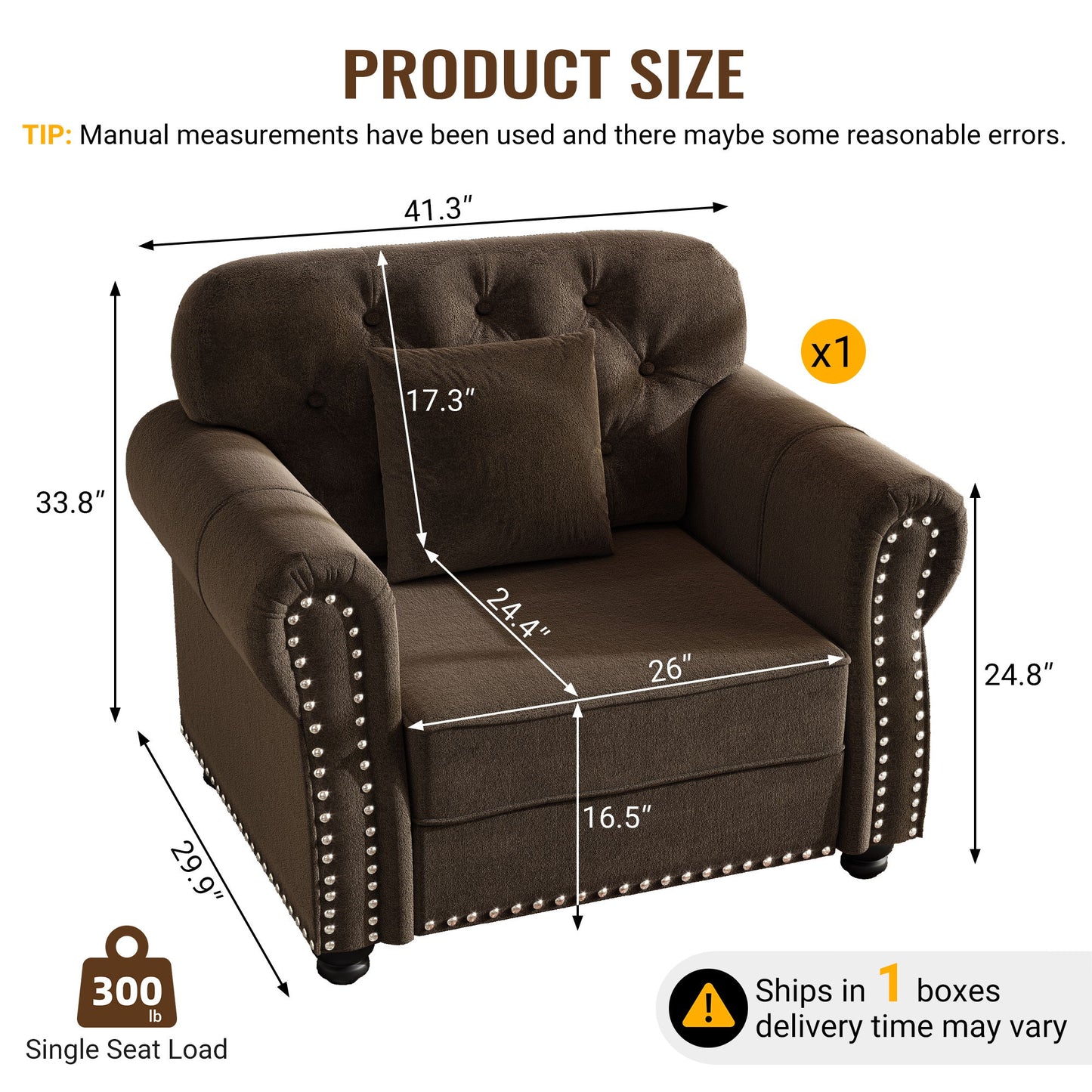 Upholstered Sofa With Nailhead Trim And Rolled Armrests Home Essentials