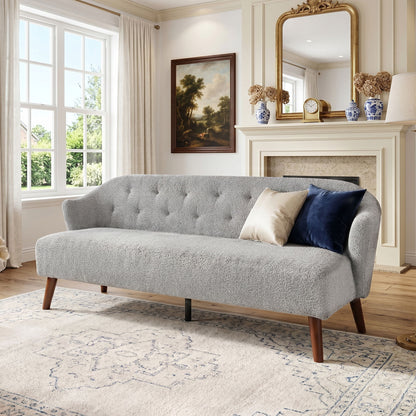 3 Seater Tufted Upholstered Couch Comfy Living Room Sofa Noble House