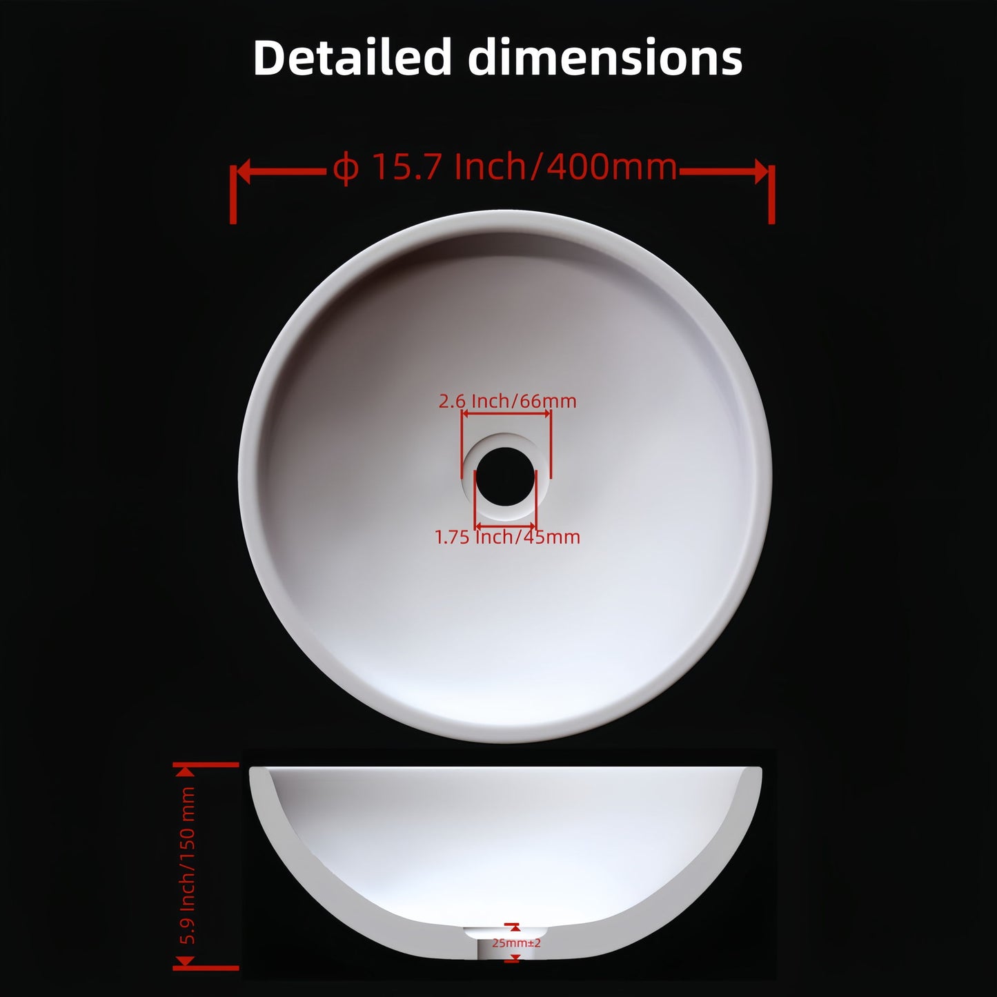 Bathroom Vessel Sink, Circular Design Daily Nest