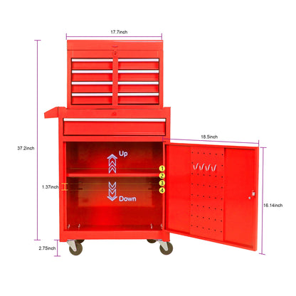 High Capacity Rolling Tool Chest With Wheels And Drawers, Storage Cabinet Daily Nest