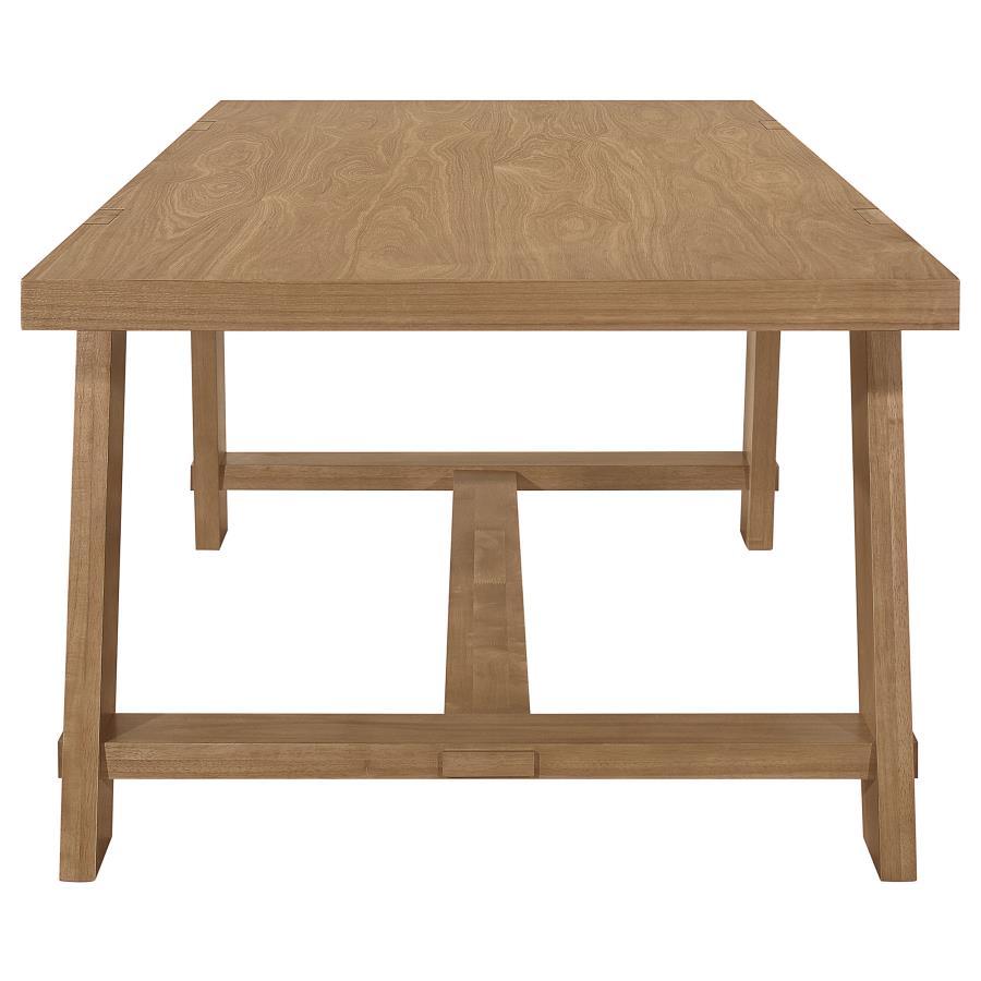Sharon - Rectangular Wood Trestle Dining Table - Brown Coaster Fine Furniture