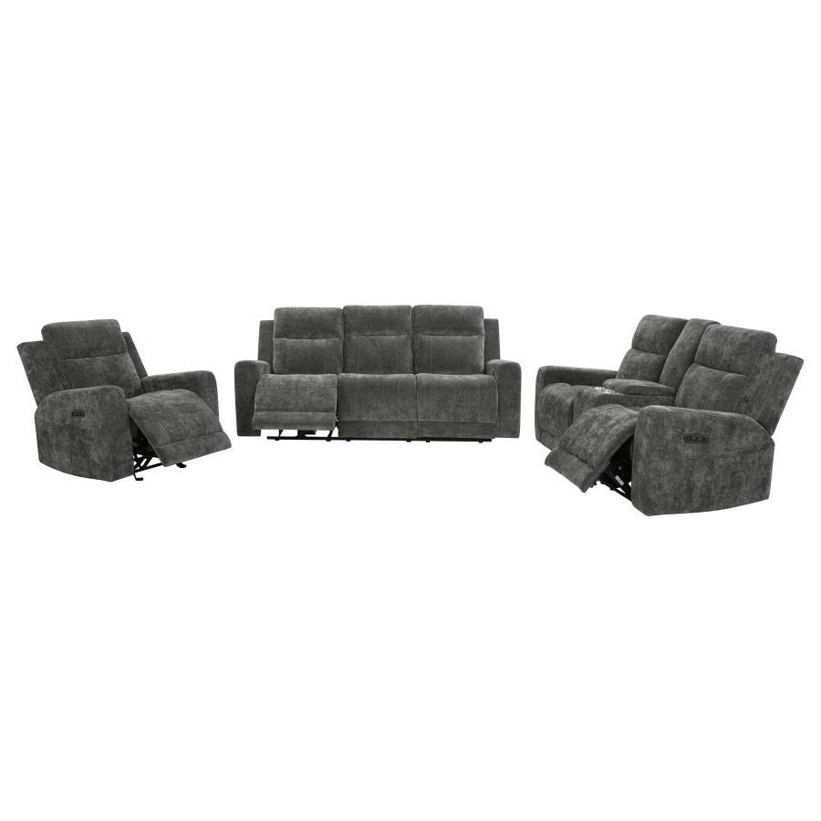 Kennett - Chenille Power Reclining Sofa Set Coaster Fine Furniture