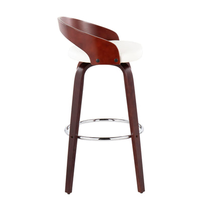 Grotto - Mid Century Elegant Design Modern Barstool With Swivel (Set of 2) Lumi Source