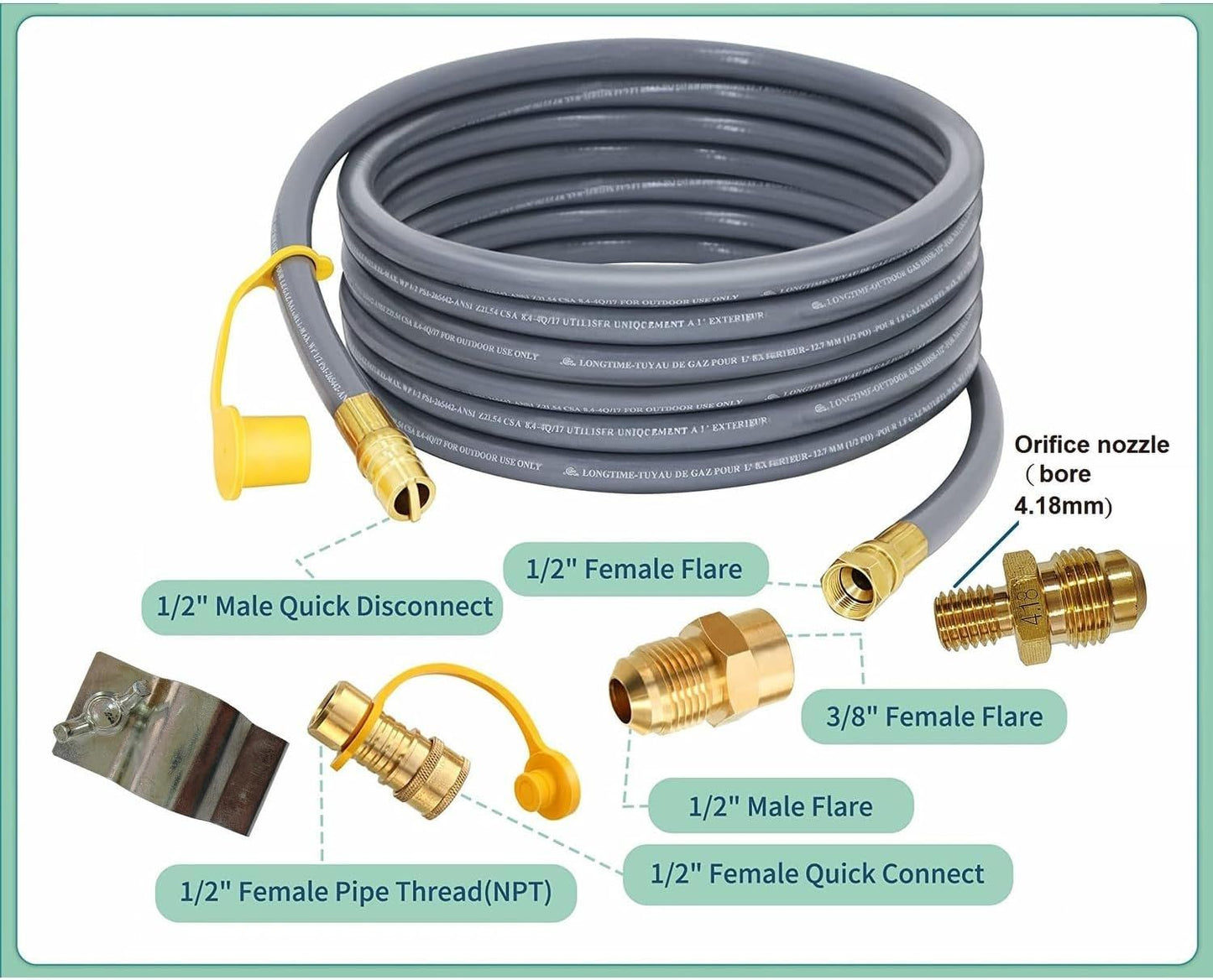 Gas Conversion Kit - Medium Gray LSI Patio Furniture