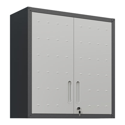 Metal Wall Mounted Tool Storage Cabinet With 2 Locking Doors, Adjustable Shelf, And Drawer Daily Nest