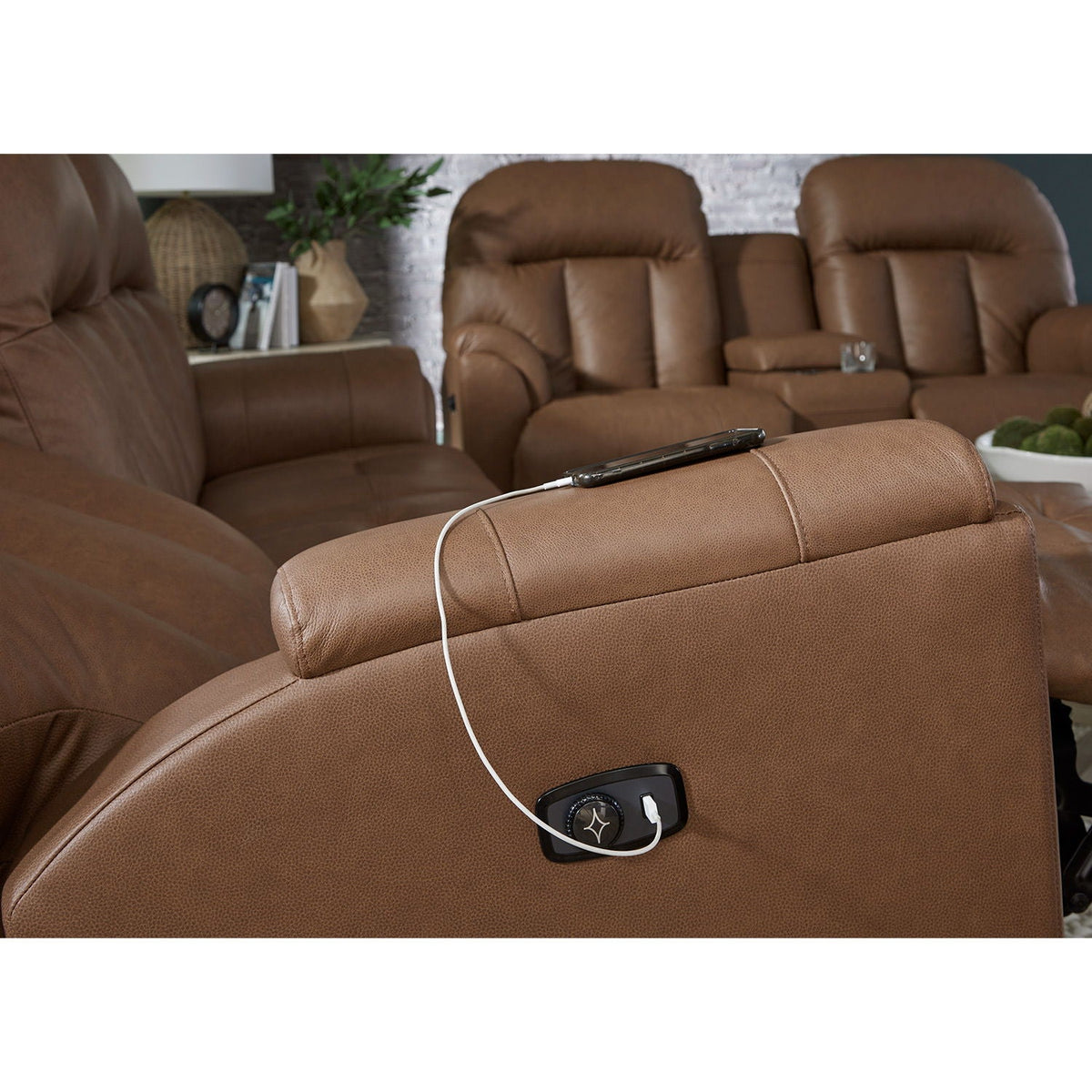 Suitably Power Reclining Sofa With Tilt Headrests Best Home Furnishings