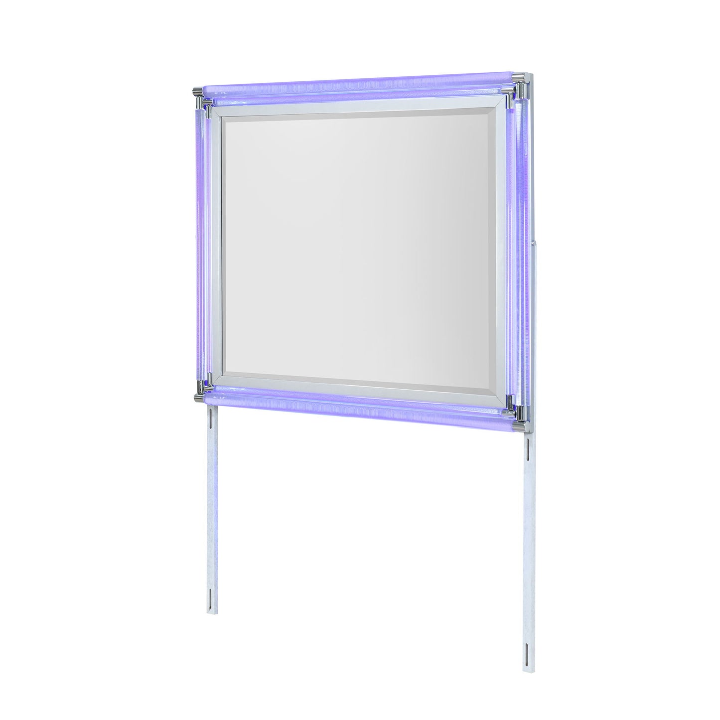 Laura - Mirror With LED Light And Sleek Frame - Silver Global Furniture USA