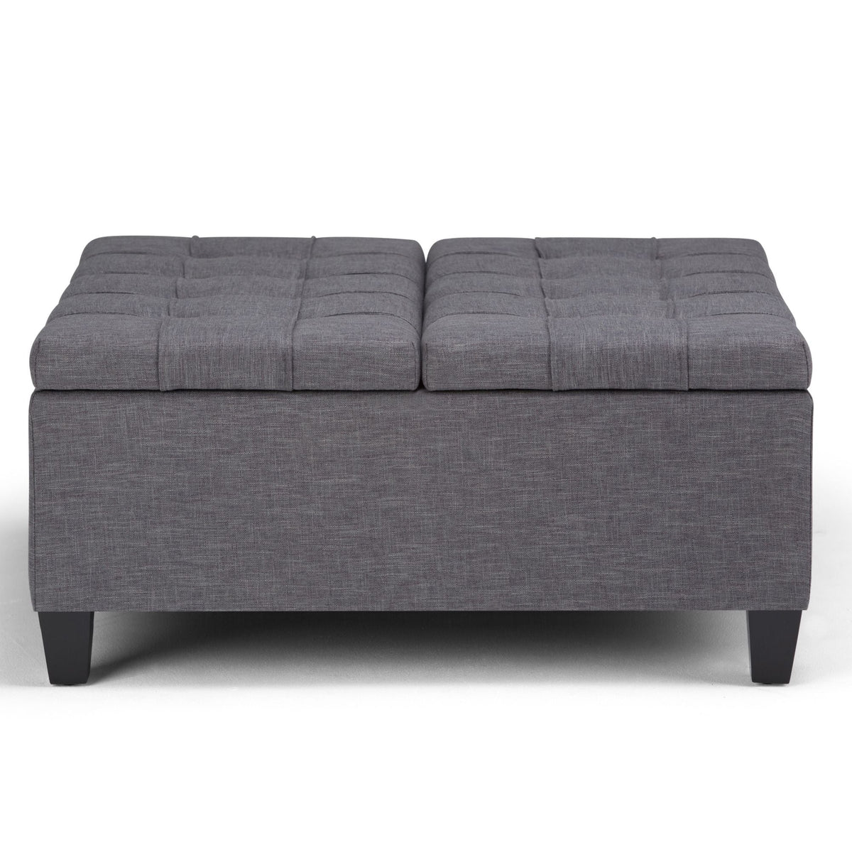 Harrison - Coffee Table Storage Ottoman - Dark Gray Simpli-Home
