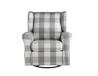 Patli - Glider Chair With Swivel - Gray / White Acme