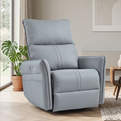 270° Power Swivel Rocker Glider Recliner Chair With USB Ports Home Essentials