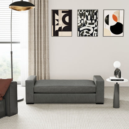 Ottoman With Unique Armrest Design For Living Spaces Noble House