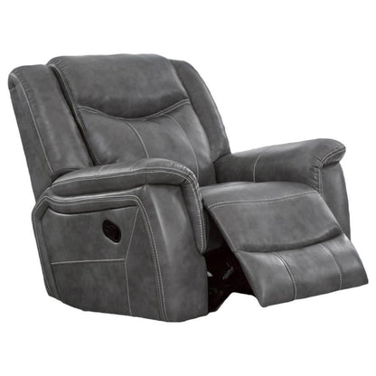 Conrad - Upholstered Padded Arm Glider Recliner - Gray CoasterEveryday