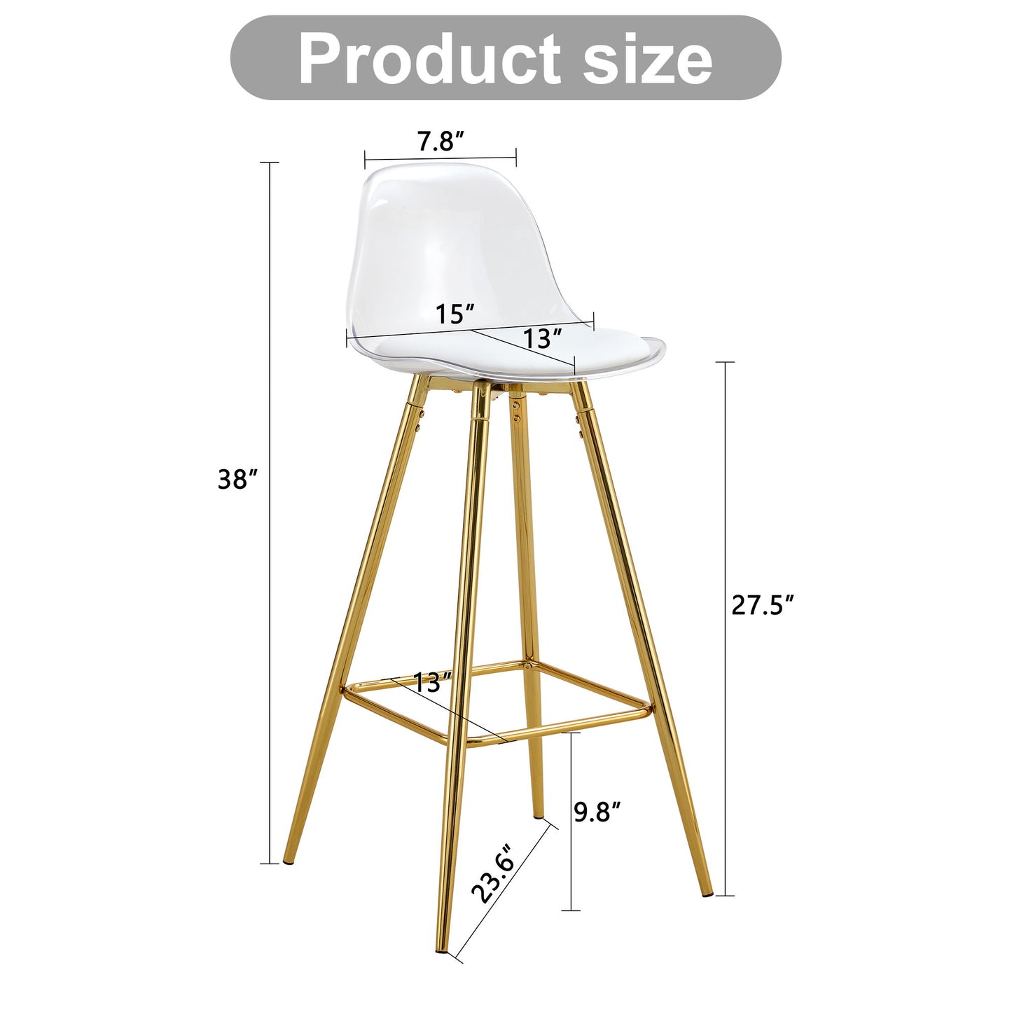 Stylish Upholstered Bar Chairs With Metal Leg Home Essentials