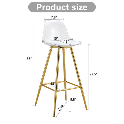 Stylish Upholstered Bar Chairs With Metal Leg Home Essentials