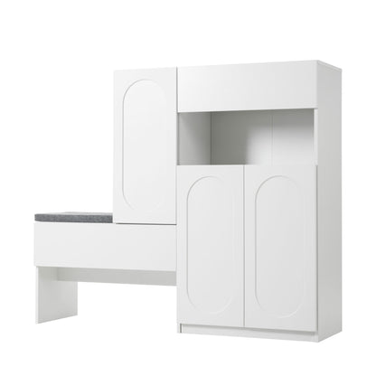 Elegant 2 In 1 Shoe Cabinets With Soft Cushion Versatile Shoe Rack Organizer With Adjustable Shelves Daily Nest