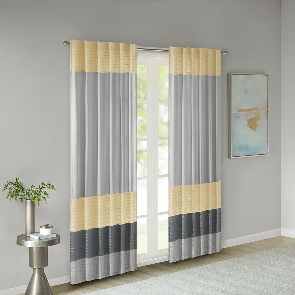 Amherst - Polyoni Pintuck Window Panel - Yellow