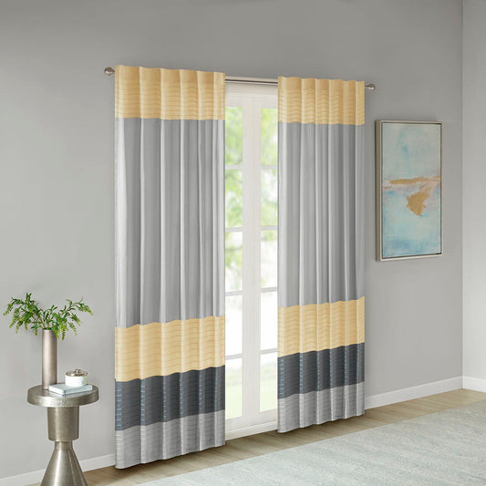 Amherst - Polyoni Pintuck Window Panel - Yellow