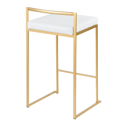 Fuji - Contemporary / Glam Design Counter Stool (Set of 2) Lumi Source
