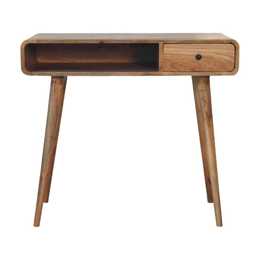 Curved Writing Desk - Oak - Snoozhouse