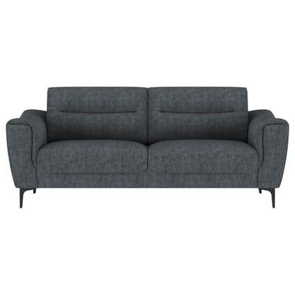 Nolan - Upholstered Sloped Track Arm Sofa - Charcoal Coaster Fine Furniture