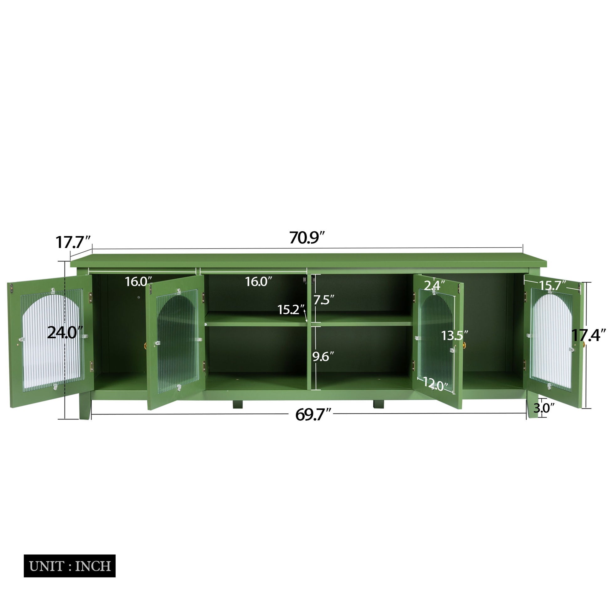 StylishTVcabinet Entertainment CenterTV Stand, TVconsoletable, Media Console, Solidwood Frame, Changhong Glass Door, Metal Handle Home Essentials