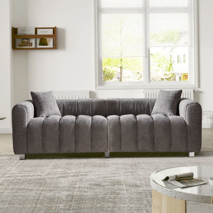 Modern 3 Seater Sofa With 2 Pillows Home Essentials