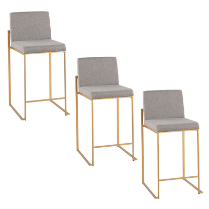 Fuji - Contemporary High Back Stylish Counter Stool Lumi Source