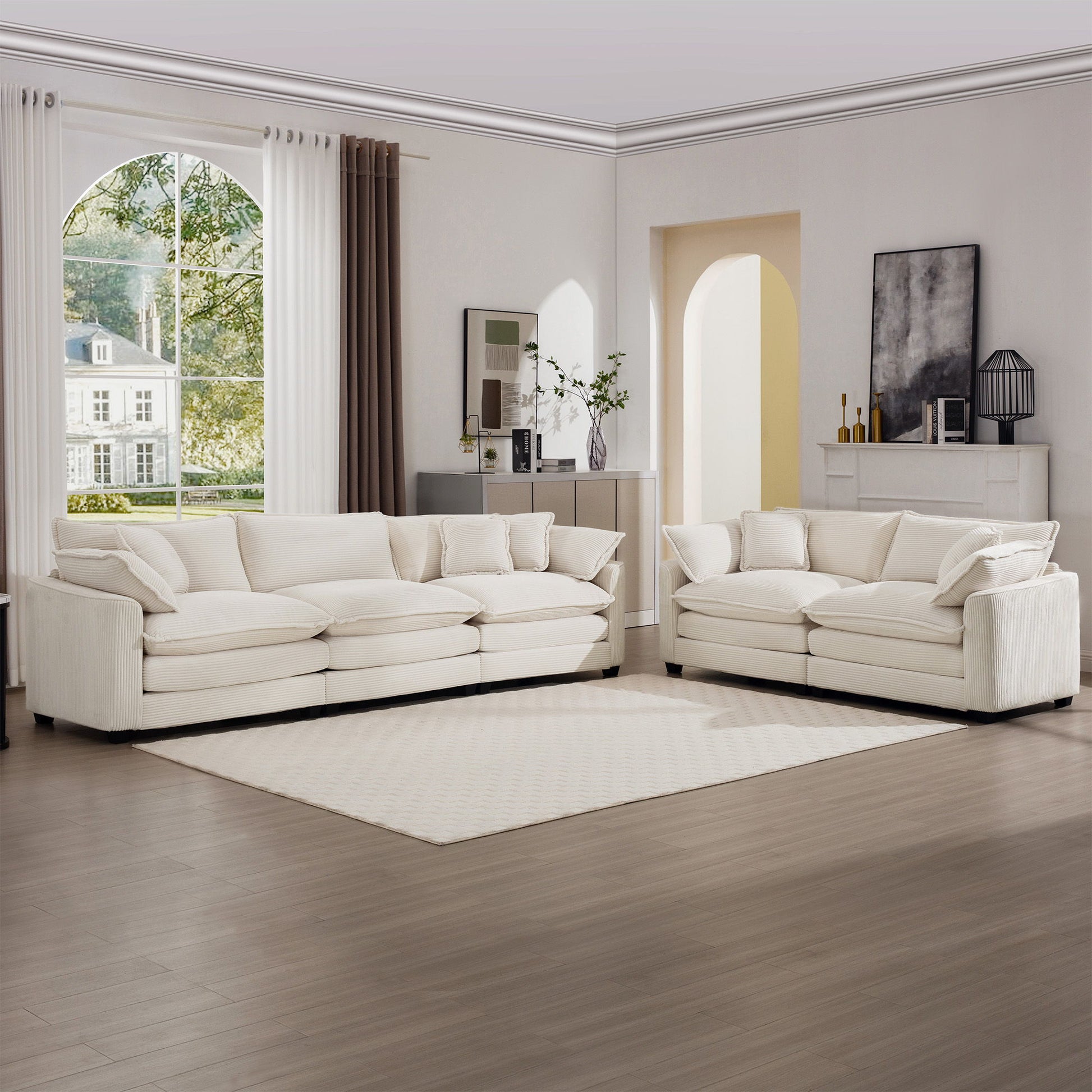 Elegant Oversized Sectional Sofa Set With Deep Seats And Flexible Layout Home Essentials