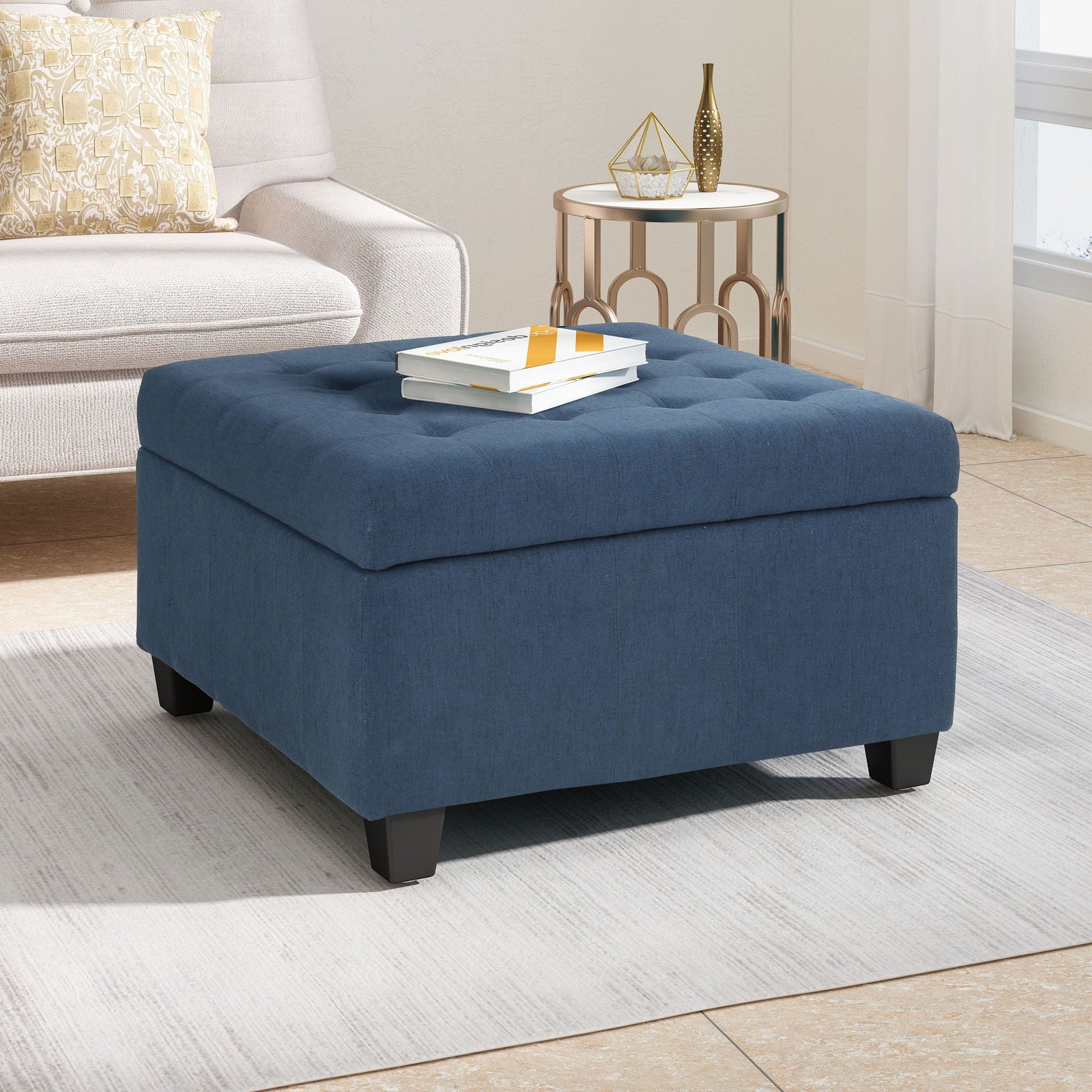 Isabella - Contemporary Ottoman With Storage Noble House