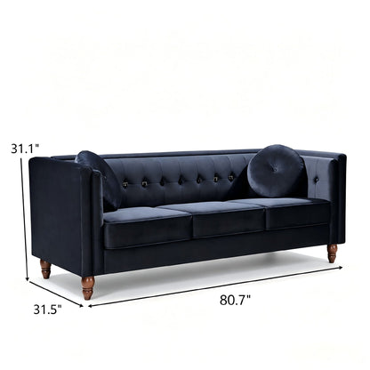 Chesterfield Sofa With Square Arms For Living Room US Pride