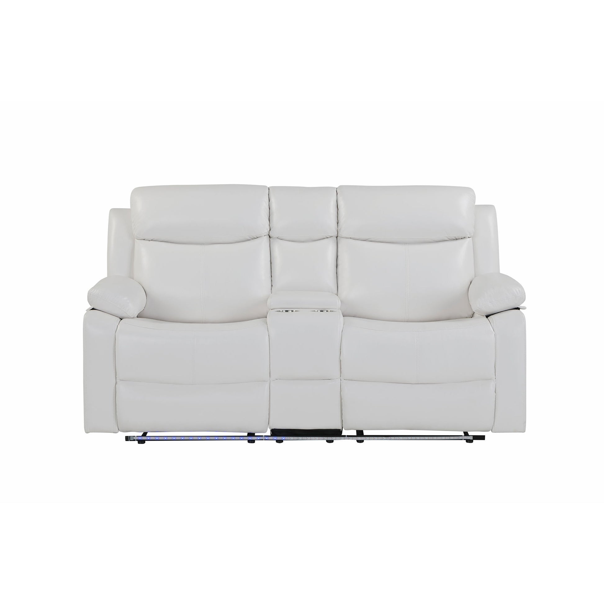 Blanche - Console Reclining Loveseat With LED Lights And Speakers Global Furniture USA