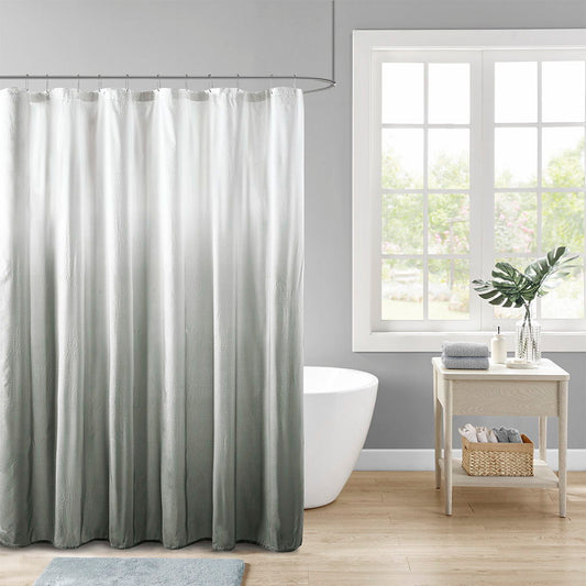 Ara - Ombre Printed Shower Curtain - Gray