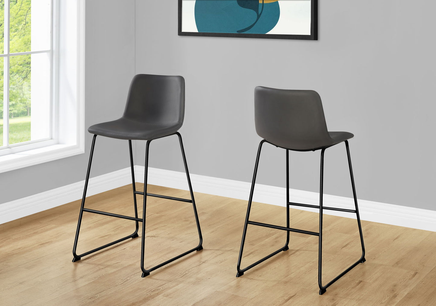 Office Chair, Bar Height, Standing, Computer Desk, Work, Leather Look, Contemporary, Modern 8th Street
