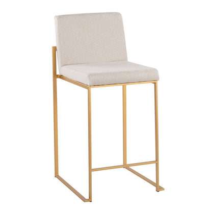 Fuji - Contemporary High Back Stylish Counter Stool Lumi Source