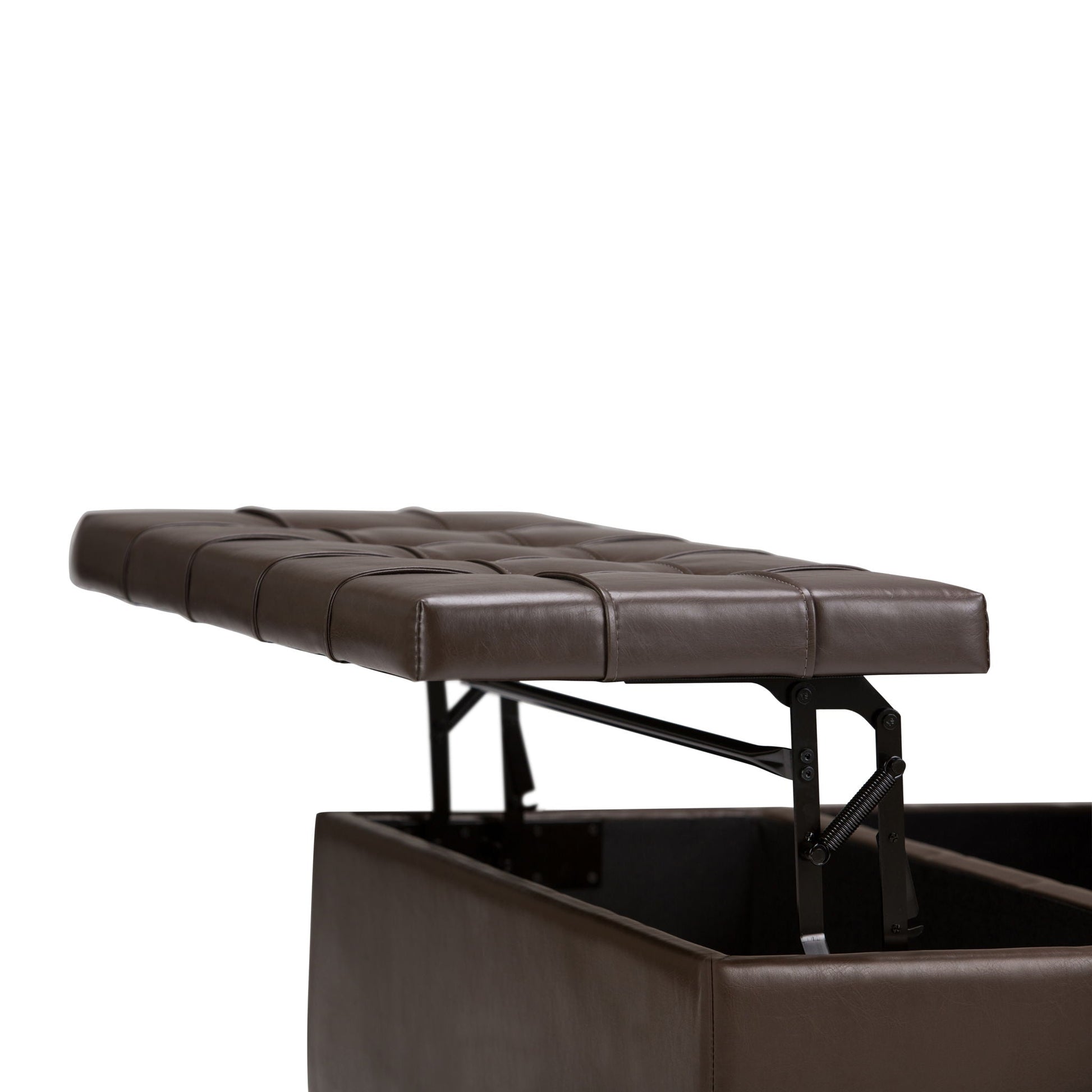 Harrison - Upholstered Coffee Table Storage Ottoman Simpli-Home