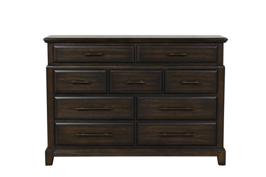9 Drawer Dresser - Mahogany Bernards Furniture