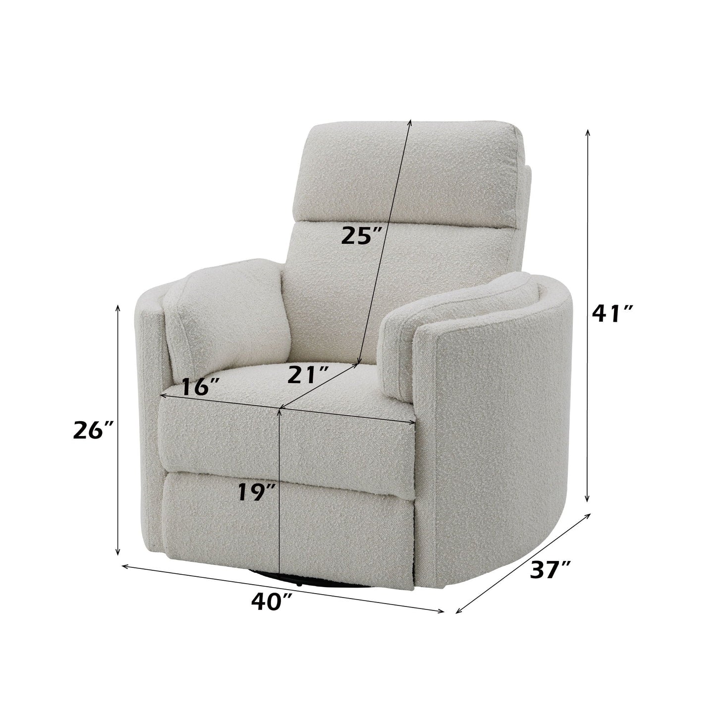 Sagen - Glider Recliner With Swivel Acme