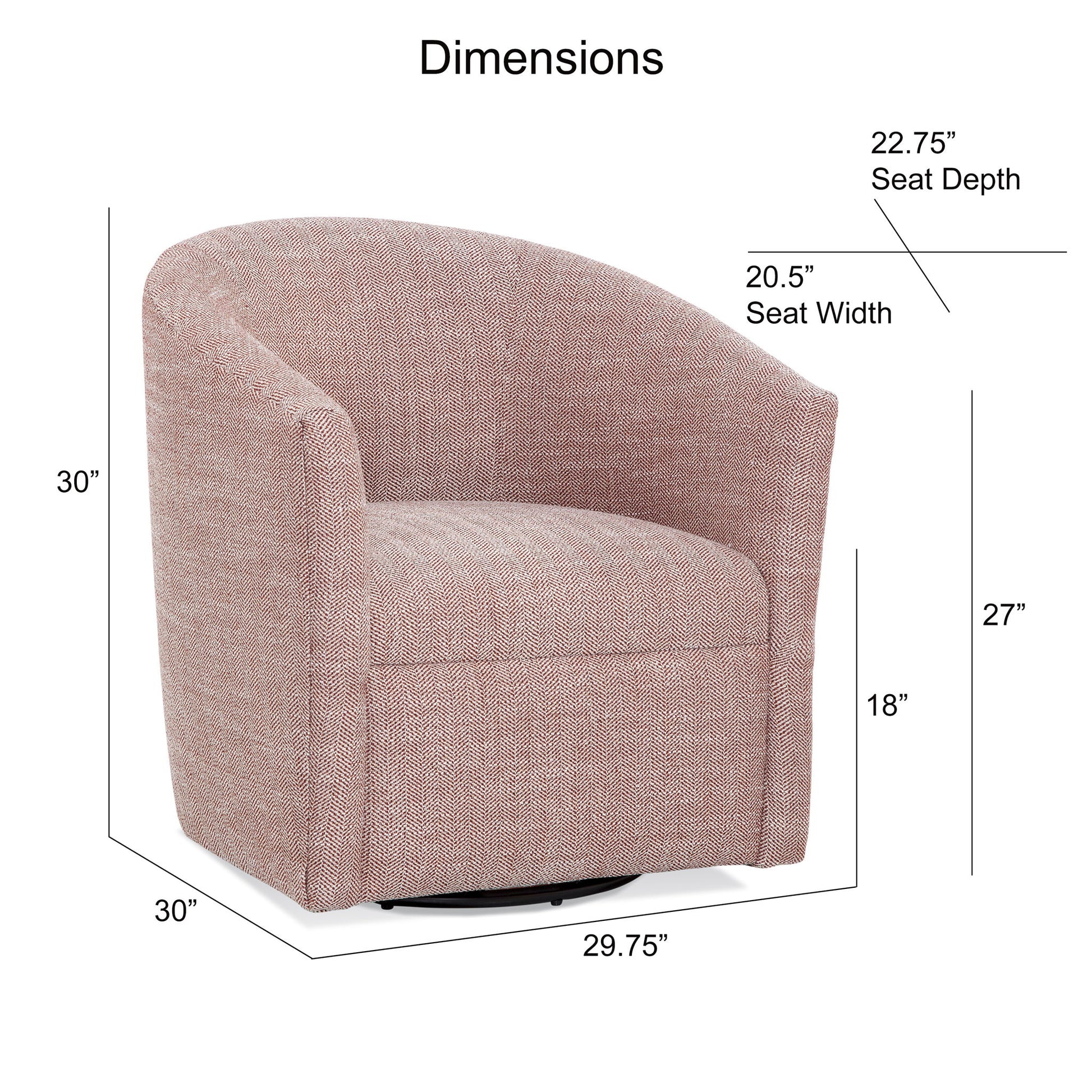 Lainey - Swivel Barrel Chair With 360 Degree Rotation Ridgecrest Home