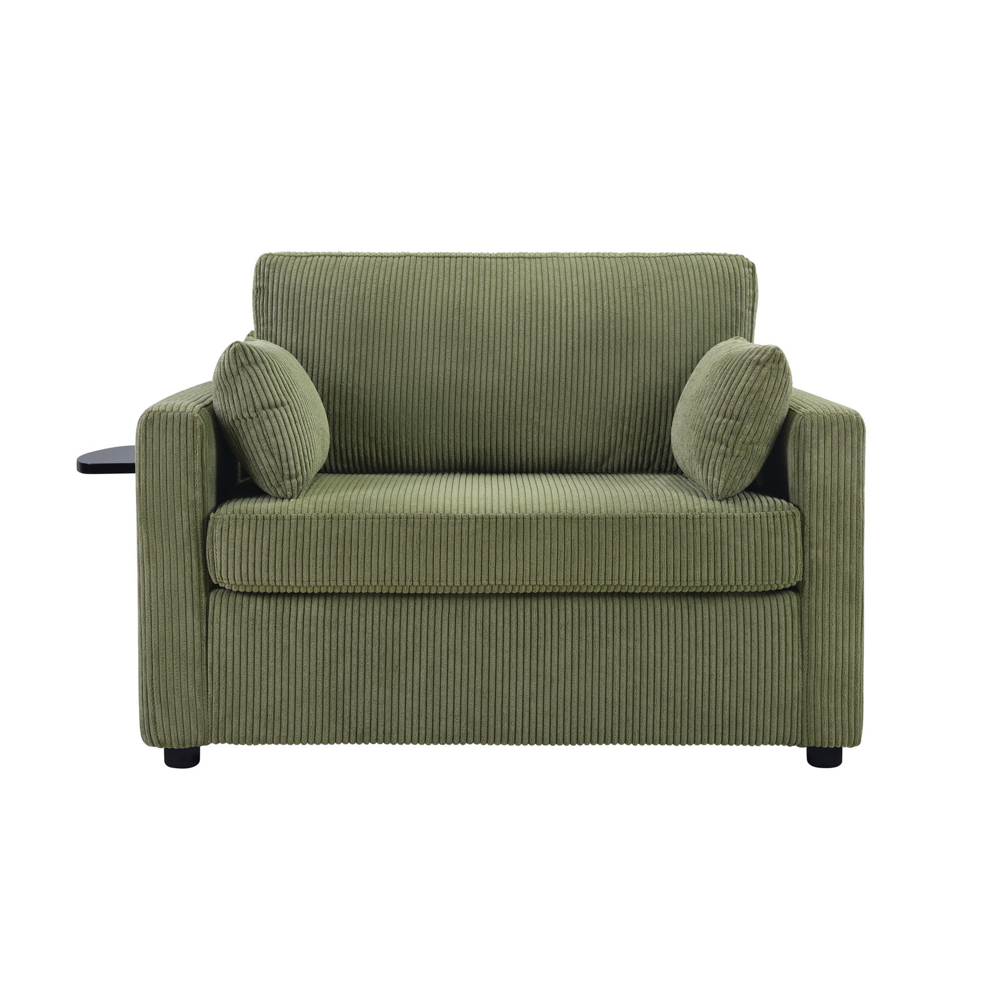 Sleeper Sofa With Foldable Mattress, USB Ports, Side Table & Storage Pocket Hearth and Haven