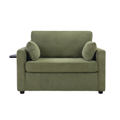 Sleeper Sofa With Foldable Mattress, USB Ports, Side Table & Storage Pocket Hearth and Haven