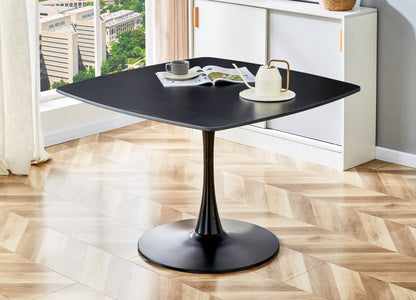 Table Mid-Century Dining Table For 4-6 People With Round MDF Table Top, Pedestal Dining Table, End Table Leisure Coffee Table Home Essentials