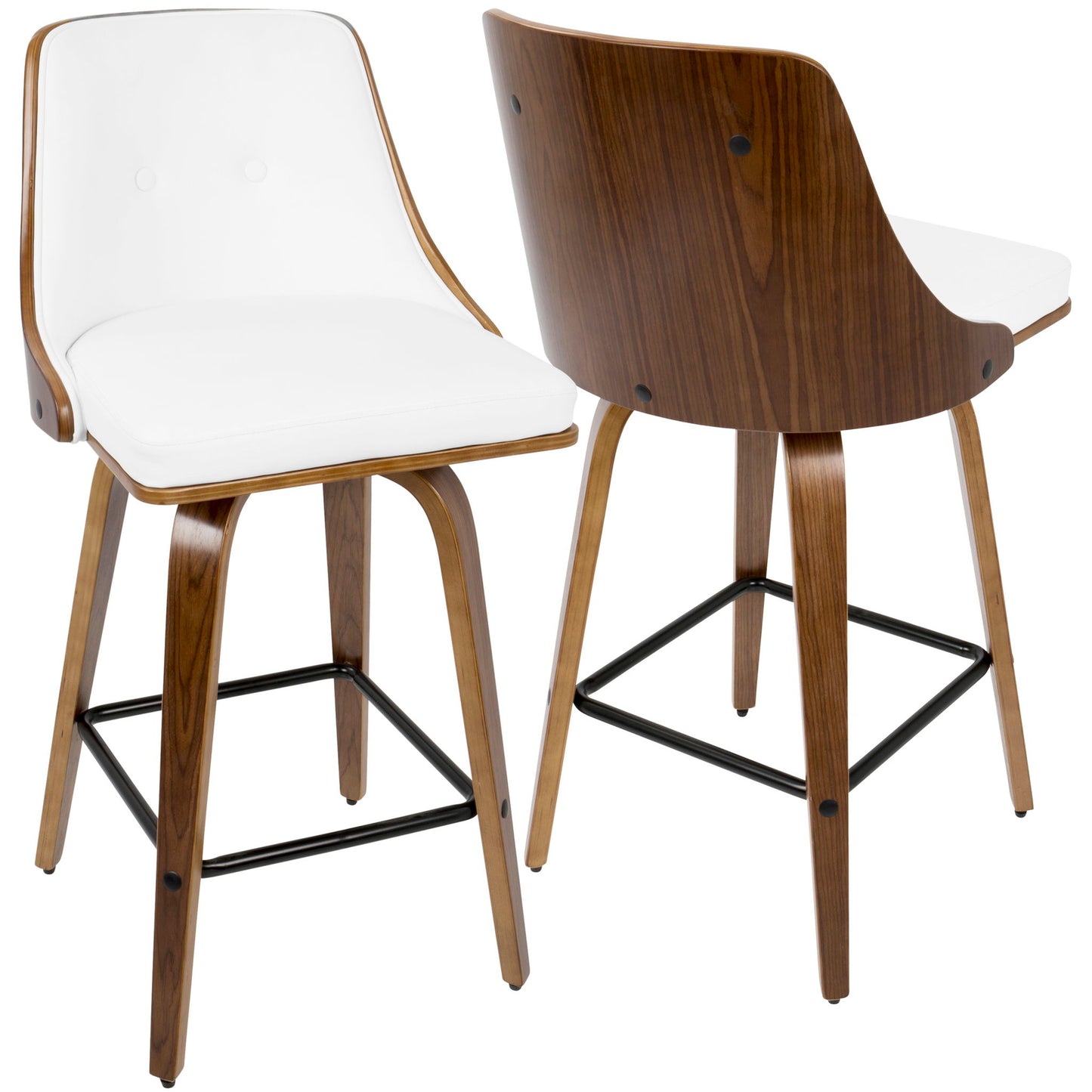 Gianna - Mid Century Modern Counter Stool (Set of 2) Lumi Source