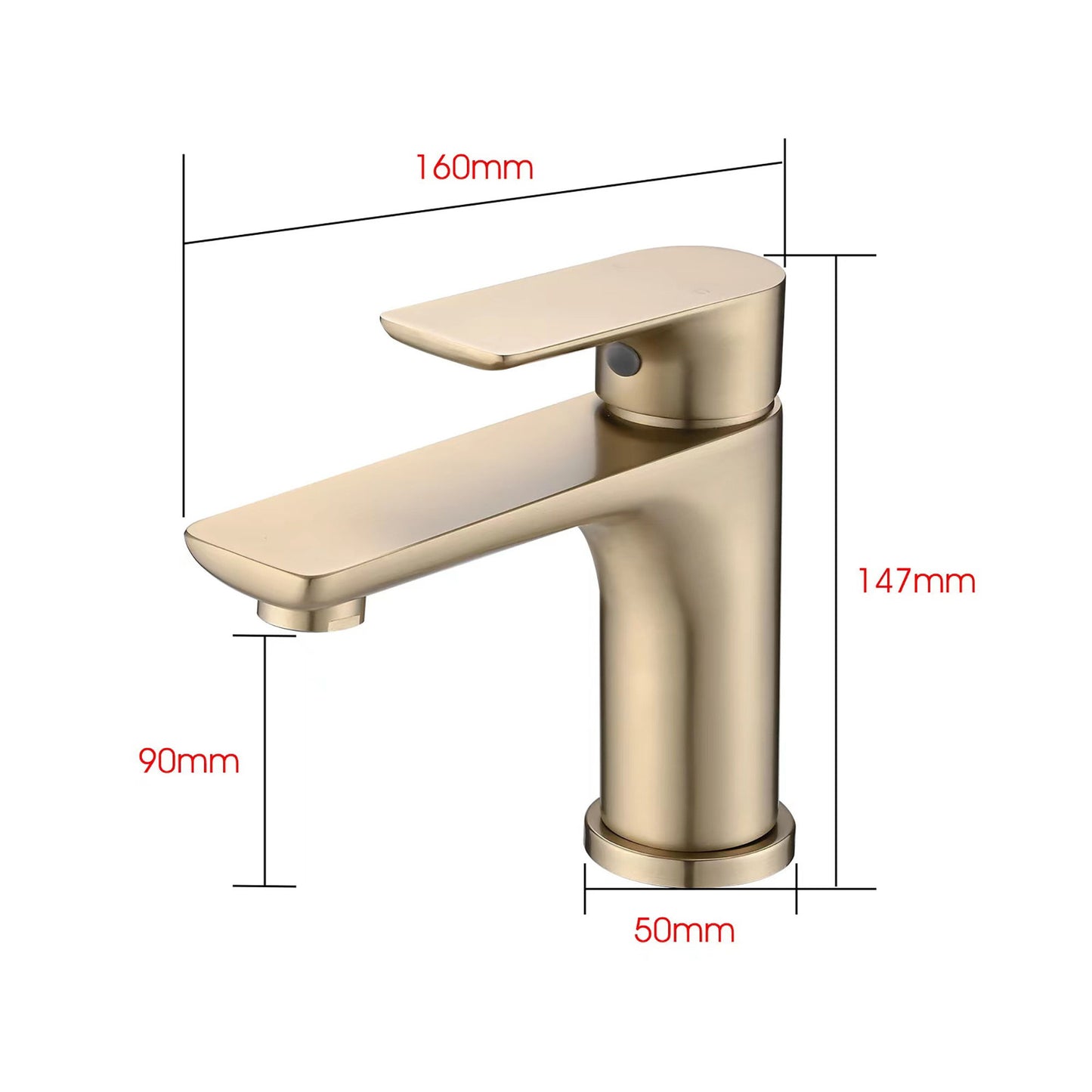 Modern Bathroom Sink Faucet Single Handle Brass Countertop Mount Daily Nest